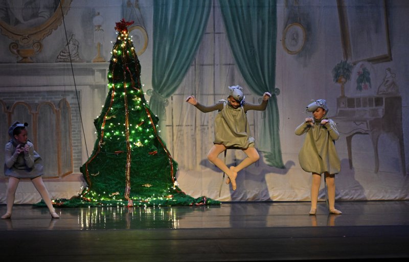 Mice ready themselves to steal the nutcracker.