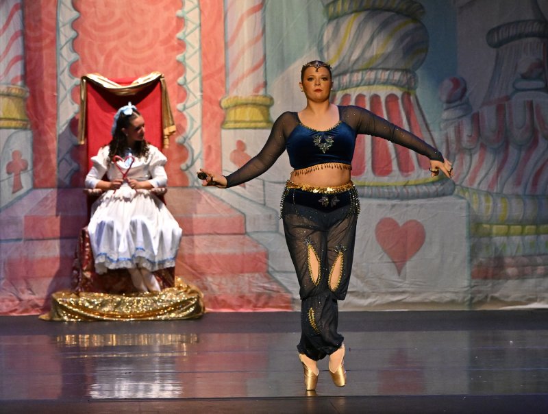 The Arabian coffee lead dancer is portrayed by Helena Zimmer, 16, of Lewes.