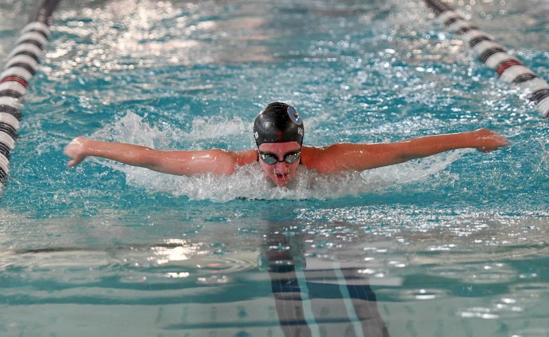 Cape junior Hayden Hazzard wins the 200 IM with a time of 2:25.86.