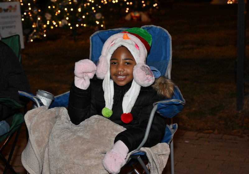 Kaleigh Brown, 4, awaits Santa.