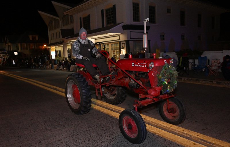 Bill Suess drives his antique tractor.