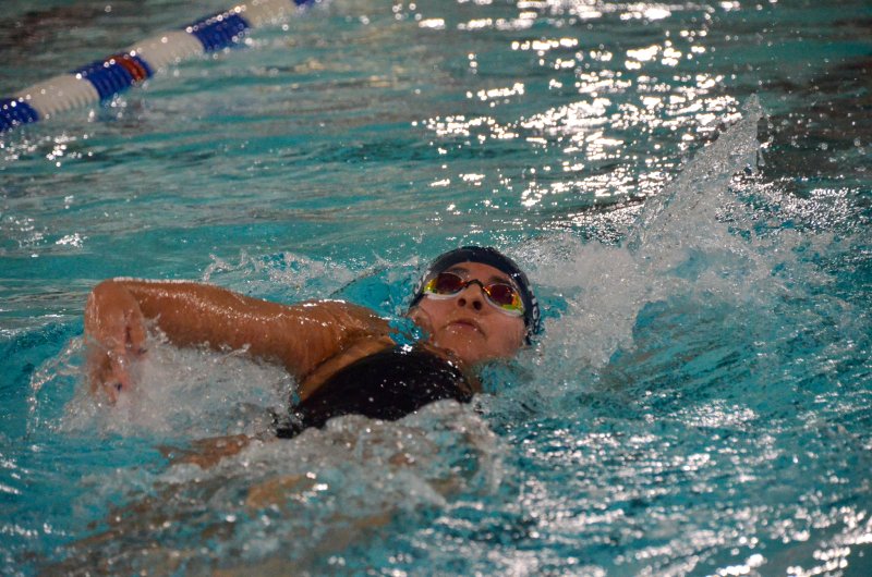 Seahawks junior Camila Figueroa swims the back.
