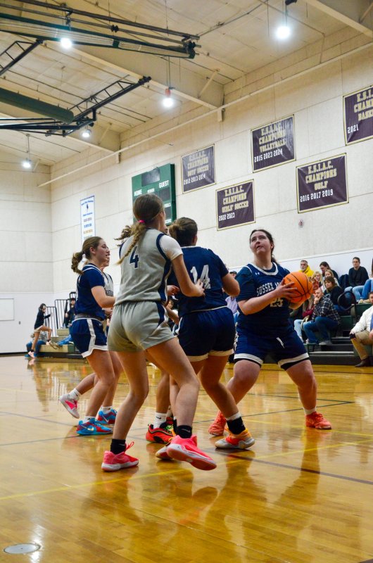 Sussex Academy senior Eva Boos thinks about a shot.