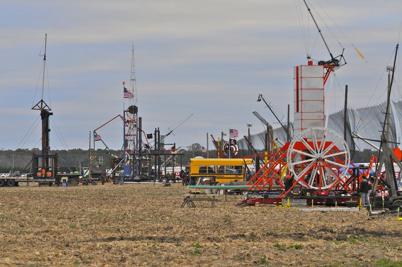 In its heyday, the Punkin Chunkin event brought giant machines, up to 100 competitors and thousands of spectators to watch gourds fly over Sussex County farm fields. RON MACARTHUR PHOTO