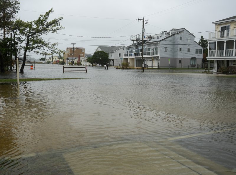 Read Avenue in Dewey Beach completely flooded when a nor’easter battered the Cape Region in October. The street is known for its frequent and severe flooding. ELLEN MCINTYRE PHOTO