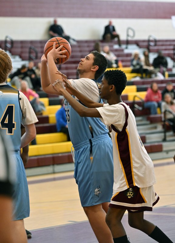 Cape junior Austin Hastings goes in for a basket.