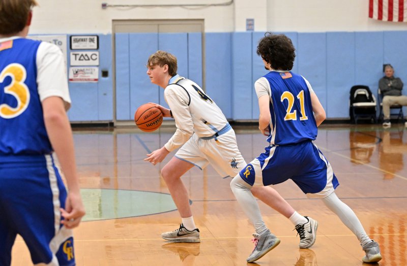 Cape senior Erichson McMahon controls the offense in the first half.