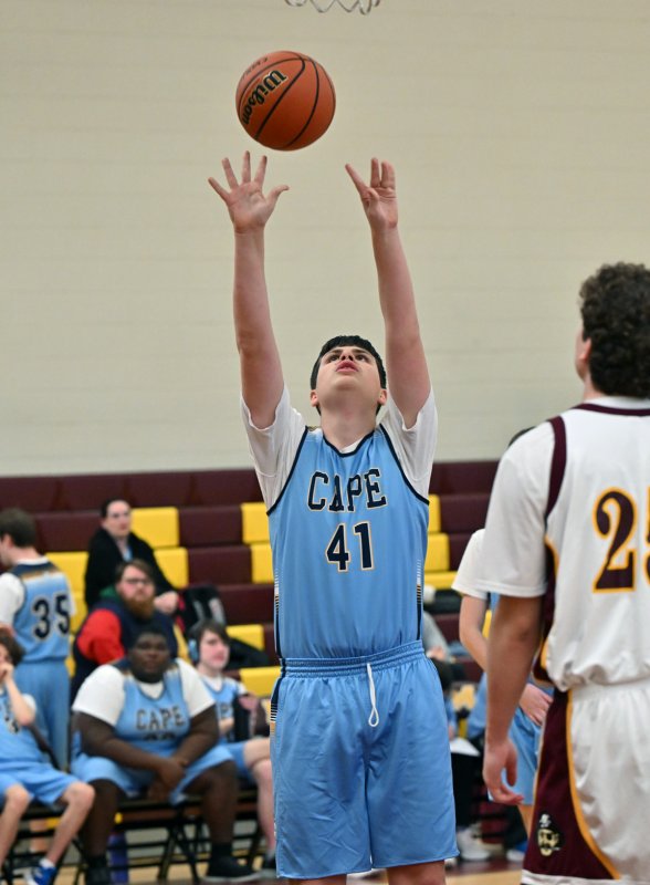 Sophomore Michael Anthony hits a deuce for the Vikings.