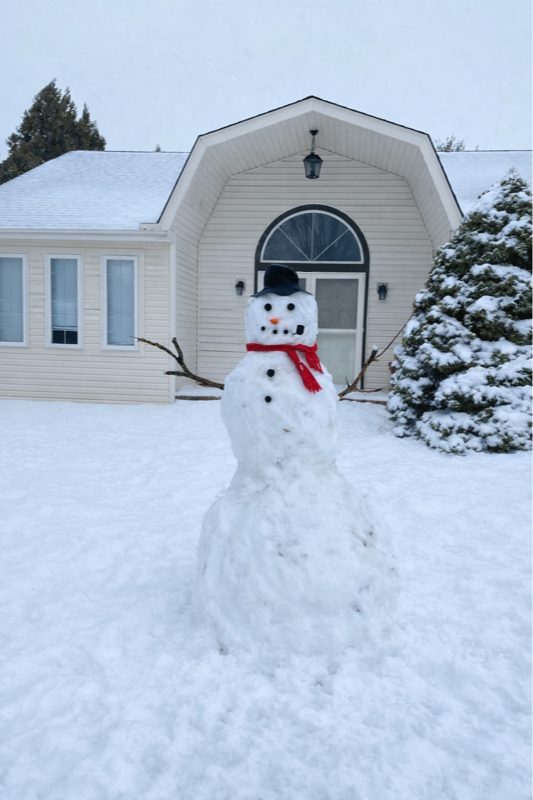 Scott Kalesse’s snowman is an award winner.