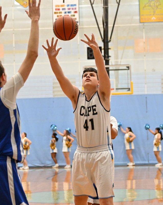 Cape sophomore Michael Anthony takes a shot in the paint.