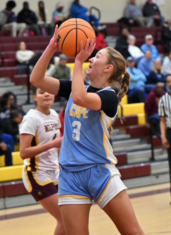 Junior Mairead Rishko looks to go up strong for the Vikings.