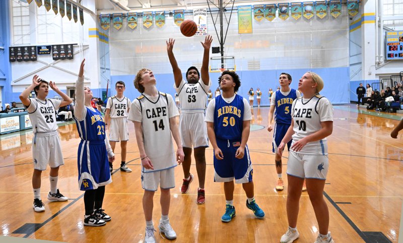 Cape sophomore Jwalit Patel hits two of his six points.