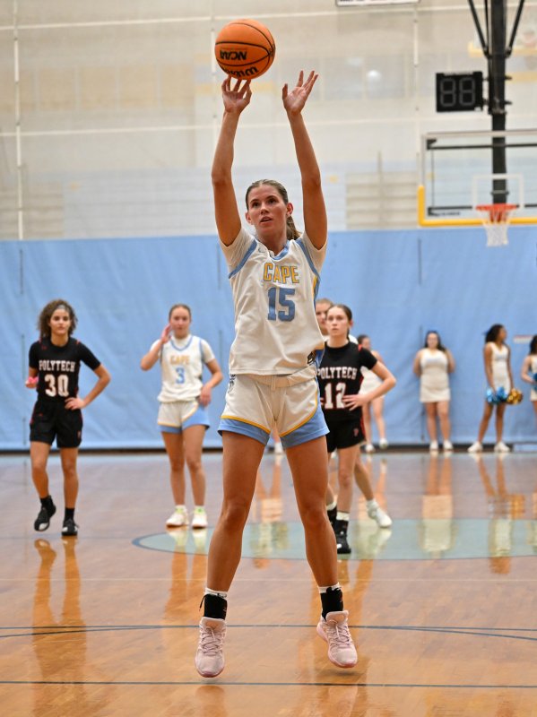Cape senior Amalia Fruchtman hits a free throw down the stretch.