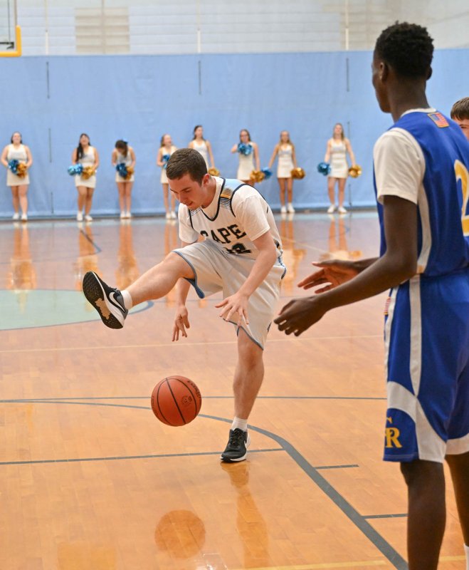 Both teams appreciated the ball-handling skills of Cape sophomore Zackary Valles.