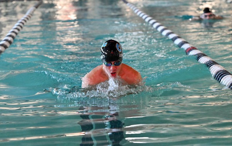 Cape senior Brooks Leonhartt wins the 200 IM with a time of 2:21.40.