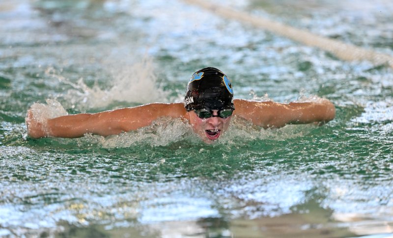 Cape senior Ryan Morgan swims the IM.