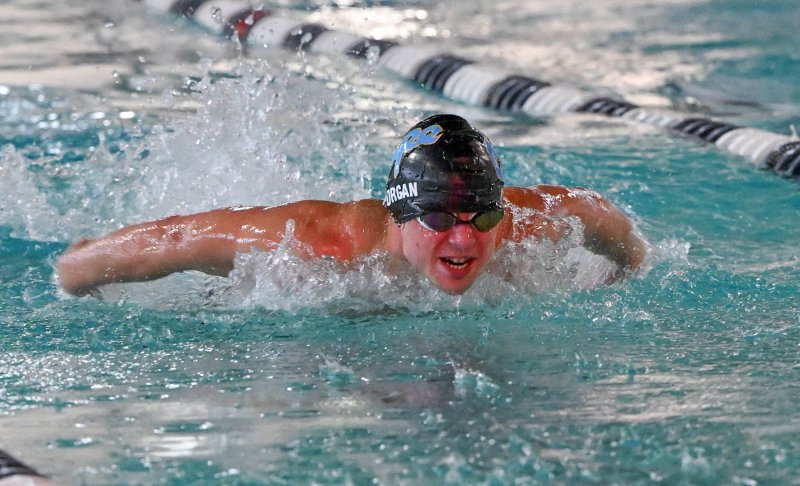 Cape senior Ryan Morgan swims the 100 fly.