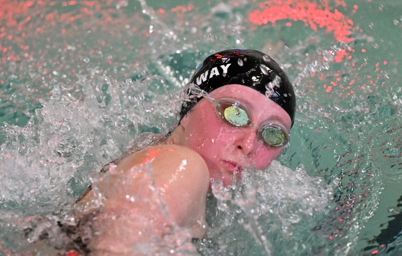 Cape senior Kacey Callaway swims the 100 free.