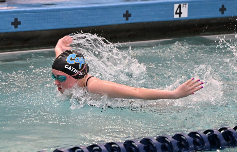 Cape senior Rylie Cathcart swims the fly.