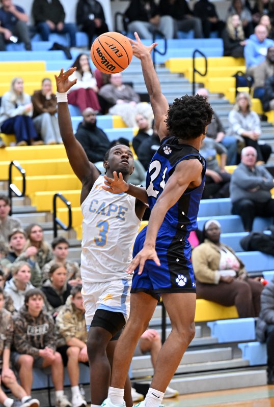 Cape senior David Barnes came off the bench for four points and three rebounds.