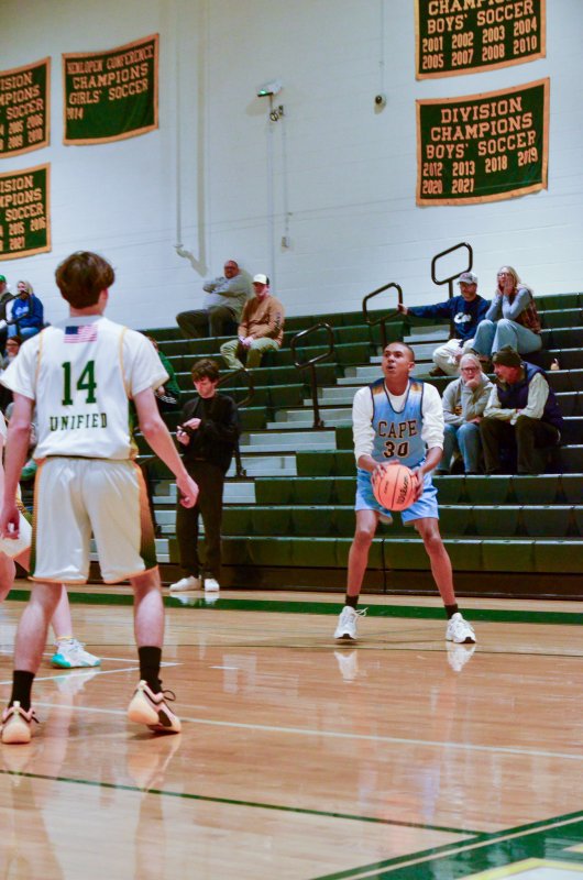 Cape senior Zane Richardson loads up for a three.