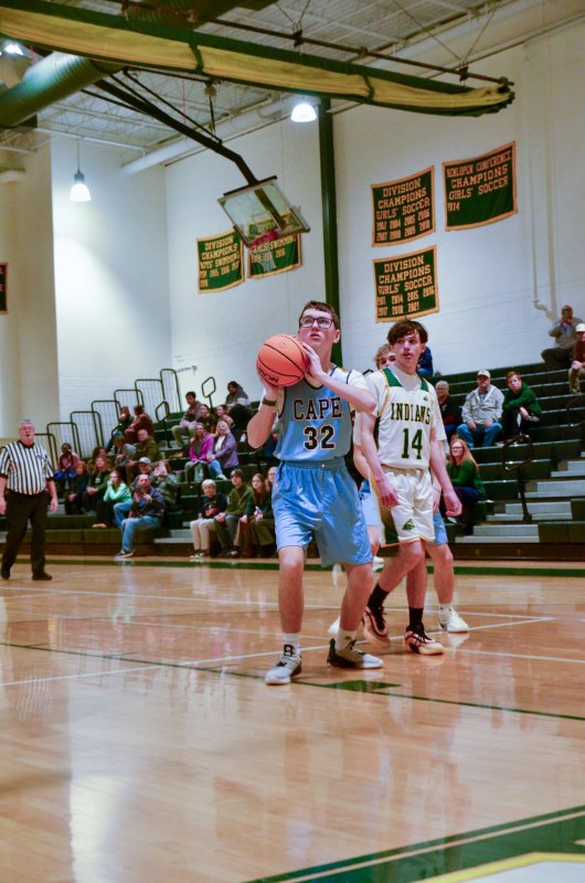 Cape freshman Cullen Oliver puts up a deuce.