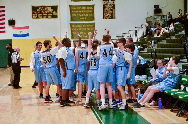 The Cape unified basketball team started its season with a 42-24 loss to reigning state champion Indian River Jan. 6, but the Vikings finished strong in the game to remain upbeat about the season’s prospects. AARON R. MUSHRUSH PHOTOS