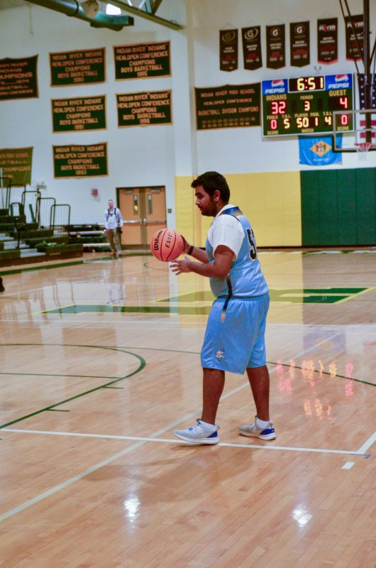 Vikings sophomore Jwalit Patel dribbles inside.