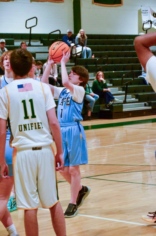 Vikings sophomore Harlan Jones shoots the ball.