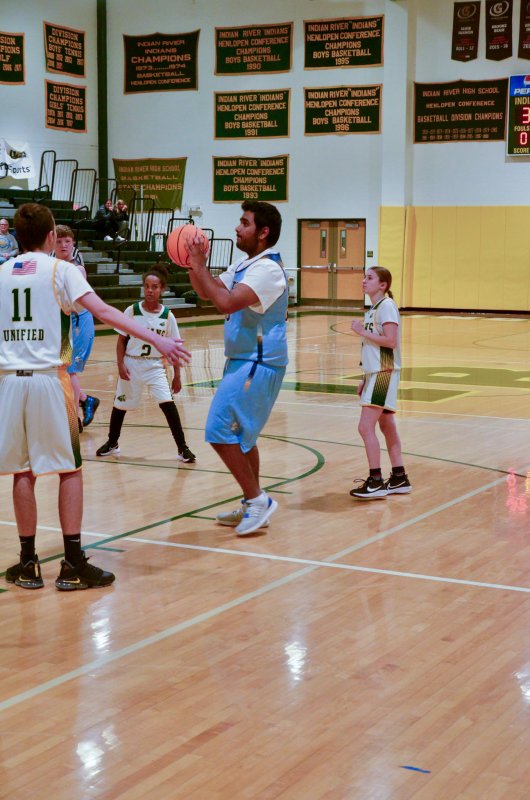 Vikings sophomore Jwalit Patel gathers himself before making his first basket.