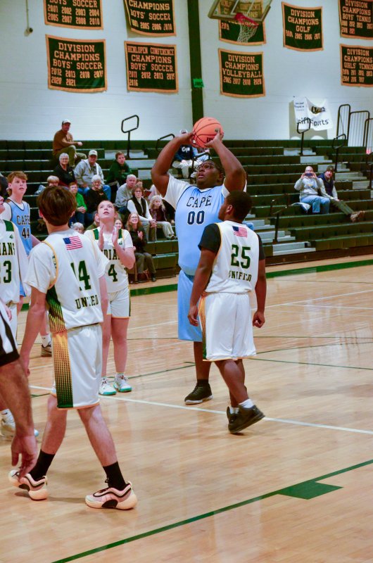 Cape freshman Jaylin Tingle takes a shot.
