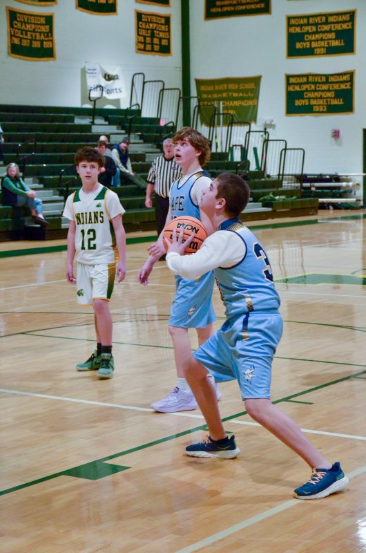 Cape freshman Julian Puente slightly bridges the gap with a two-pointer.