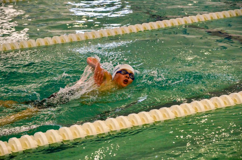 Seahawks eighth-grader Nolan Furlong competes in the 200 freestyle.