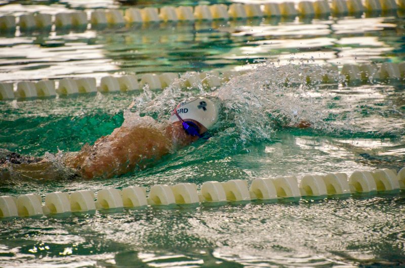 Sussex Academy junior Anna Mumford won the 200 and 100 freestyle races.