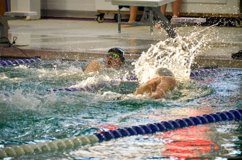 Sussex Tech freshman Ethan Schirmer took first place in the 100 freestyle, touching at 50.90.