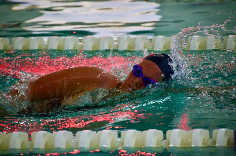 Sussex Academy freshman Kendall Rhodes won the 500 freestyle with a time of 6:10.31.