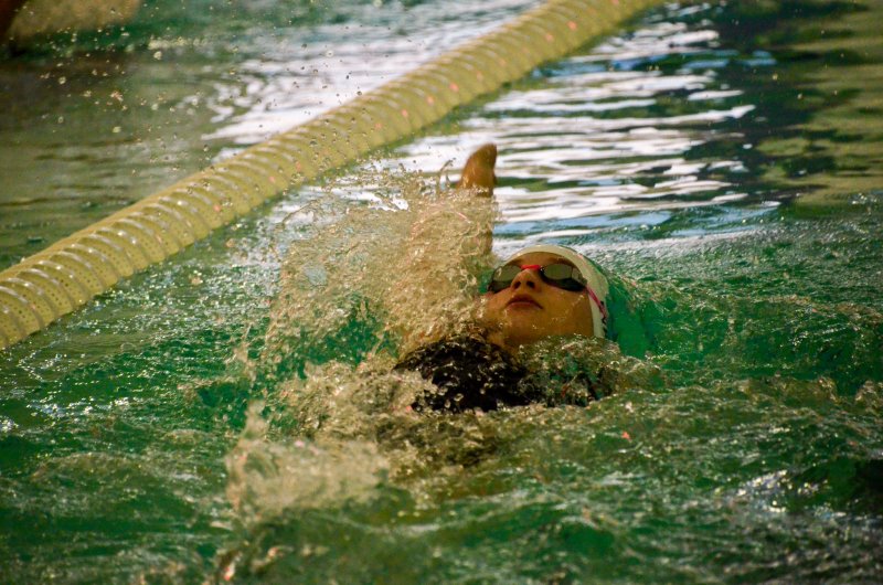 Seahawks eighth-grader Eliza Evans is the younger half of the Evans duo that placed 1-2 in the backstroke.