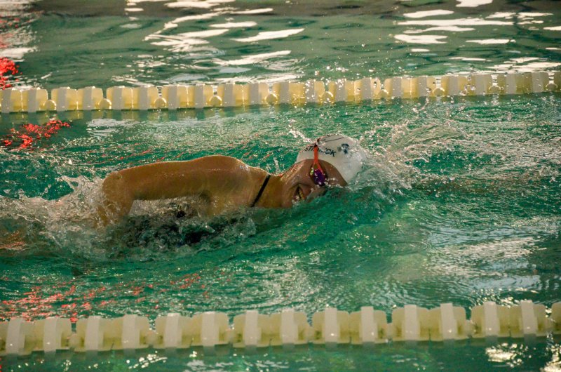 Sussex Academy senior Sarah Lester-Stranick took second in the 50 freestyle.