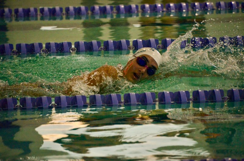 Sussex Academy senior Kimia Langroudi swims the 100 freestyle.