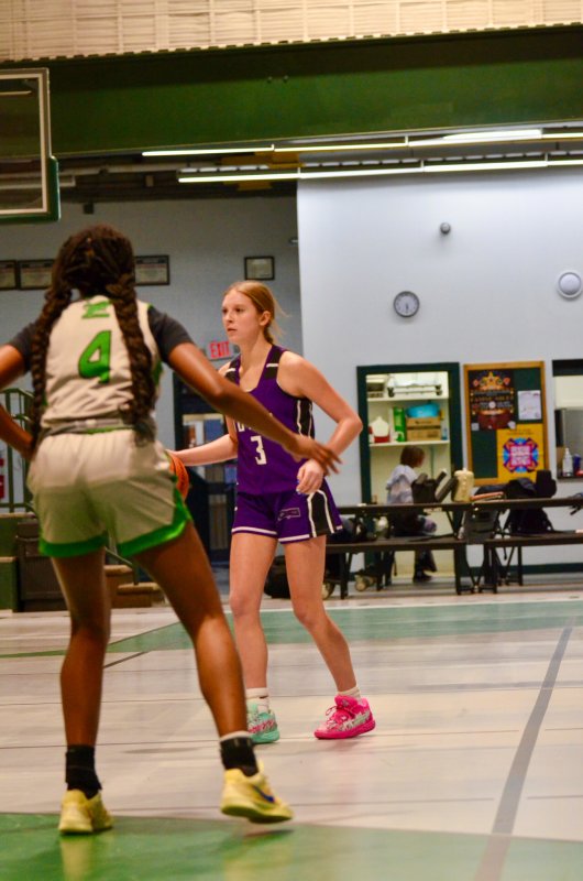 Delmarva Christian freshman Addison Price works on the outside.