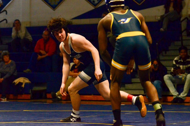 Seahawks freshman Charlie Bowman rounds out an escape.