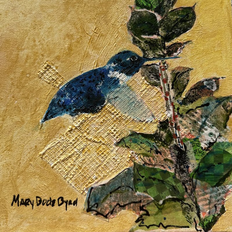 Mary Bode Byrd, “FlyByrd,” acrylic.