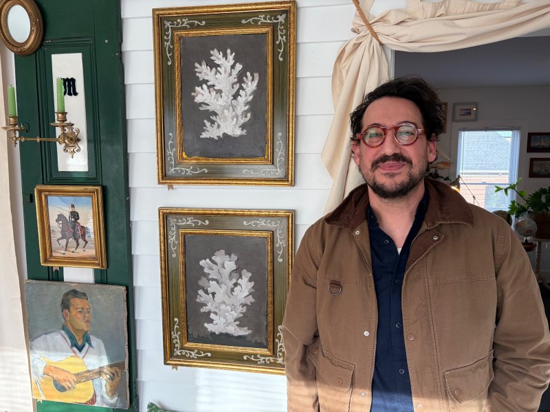Memo Faraj has opened Monsterful, a new store on Federal Street in downtown Milton. The store contains items for home decorations, including some of Faraj’s own paintings. RYAN MAVITY PHOTOS