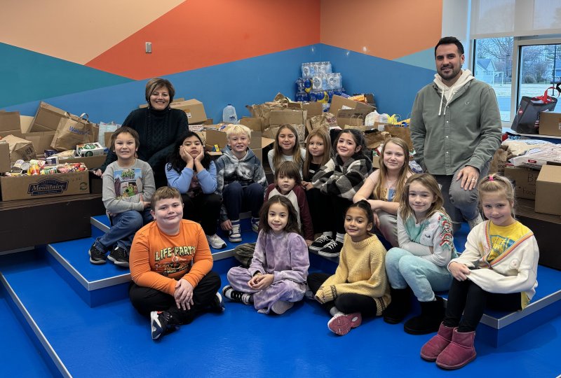 William Esquival’s third-grade class at Rehoboth Elementary School brought in the highest weight of donations at 414 pounds. Shown are in back (l-r) Mari May, paraeducator, and William Esquivel. In the middle are Maddox Goldmeier, Sarai Dorbolo, Brooks Reilly, Maddie Gomez, Alexis Gross, Violet Angeny and Abilene Lingafelt. In front are Haiden Baker, Michael Massaro, Maria Ferreira De Moura, Vannessa Bratcher, Brinnleigh McHugh and Anabelle Mazur. SUBMITTED PHOTOS