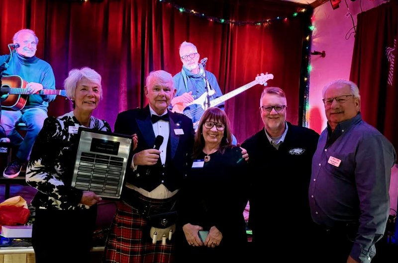 Gathered for the Paul Kares Volunteer of the Year Awards presentation are in back (l-r) Robbie LaBlanc and Paul Cullen. In front are (l-r) Judi Jeffers, Jim Rivette, and honorees Pattie Cinelli, Dennis Groom and Fran Simeone. SUBMITTED PHOTO