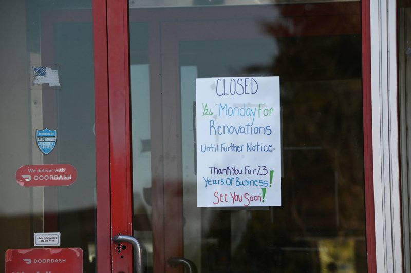 A sign on the door says the restaurant closed Jan. 26, but provides no timetable for reopening.