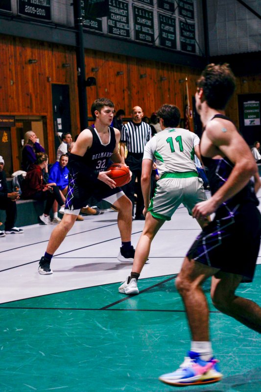Royals senior Andrew Collins is comfortable on the outside as a big man.
