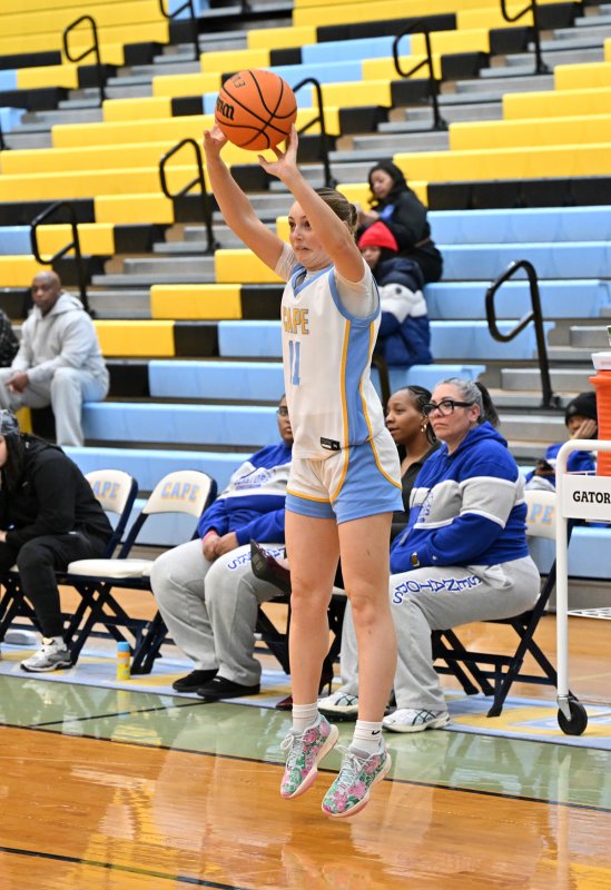 Senior Maya Yngve takes a three.