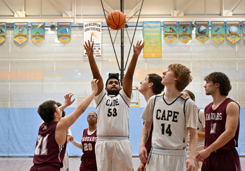 Cape’s Jwalit Patel takes a shot in the paint.