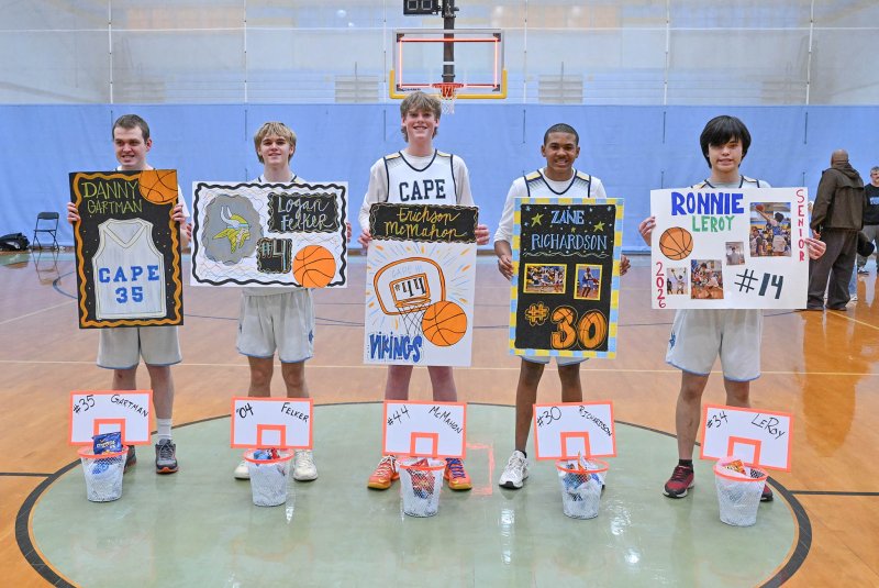 The Cape unified Class of 2026 members are (l-r) Danny Gartman, Logan Felker, Erichson McMahon, Zane Richardson and Ronnie Leroy. DAN COOK PHOTOS